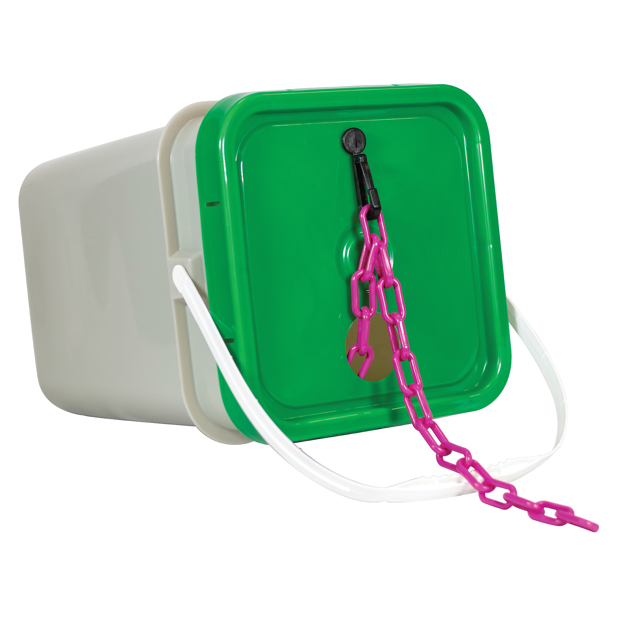 Mr. Chain Plastic Safety Chain — 1.5in. x 300ft., High-Density Polyethylene, UV-Resistant, Magenta, Model# 30018-P